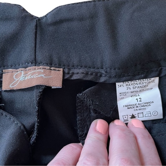 Jessica High Waisted Straight Black Pants with Nice Details (Wardrobe Essential) - Picture 9 of 10